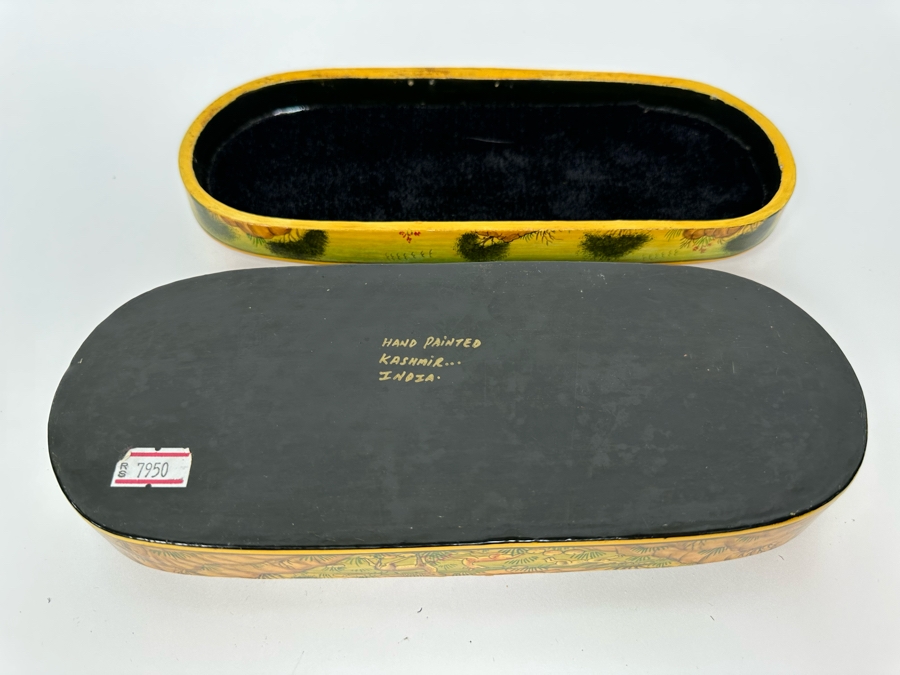 Hand Painted Lacquer Box From Kashmir India 10W X 4D X 2.5H [Photo 11]