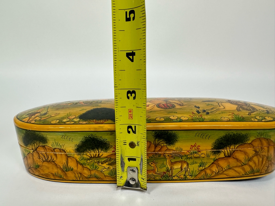 Hand Painted Lacquer Box From Kashmir India 10W X 4D X 2.5H [Photo 15]