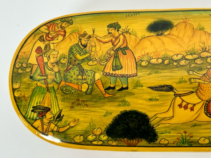 Hand Painted Lacquer Box From Kashmir India 10W X 4D X 2.5H [Photo 6]