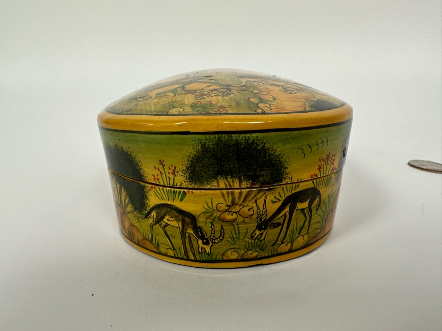 Hand Painted Lacquer Box From Kashmir India 10W X 4D X 2.5H [Photo 8]