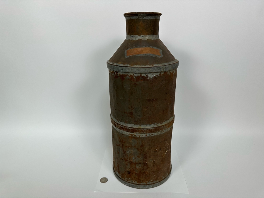Vintage Copper Milk Can From The Lisbon Creamery 19.5H [Photo 3]