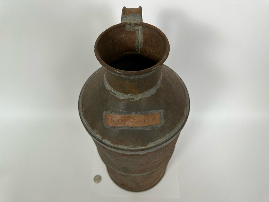 Vintage Copper Milk Can From The Lisbon Creamery 19.5H [Photo 5]