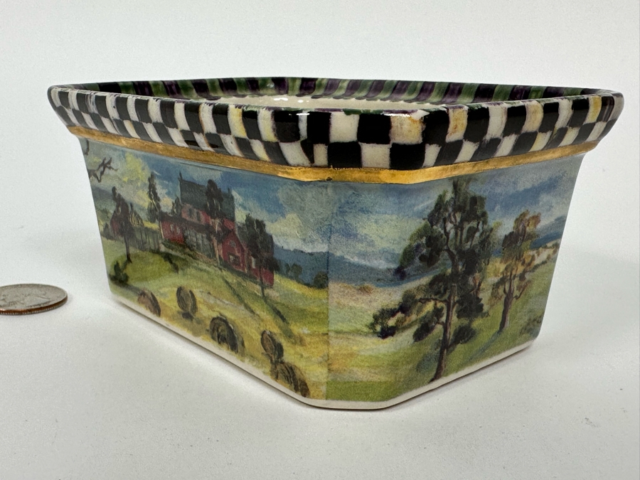 New MacKenzie-Childs Victoria And Richard Signed MacLachlan Bowl Pan 5W X 4D X 2.5H Retails $150 [Photo 6]