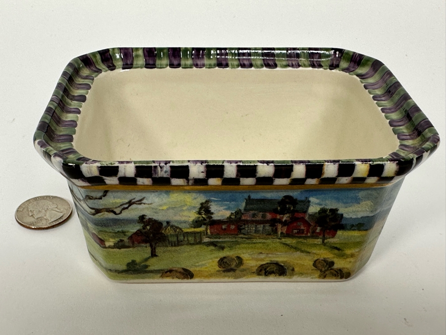 New MacKenzie-Childs Victoria And Richard Signed MacLachlan Bowl Pan 5W X 4D X 2.5H Retails $150 [Photo 4]