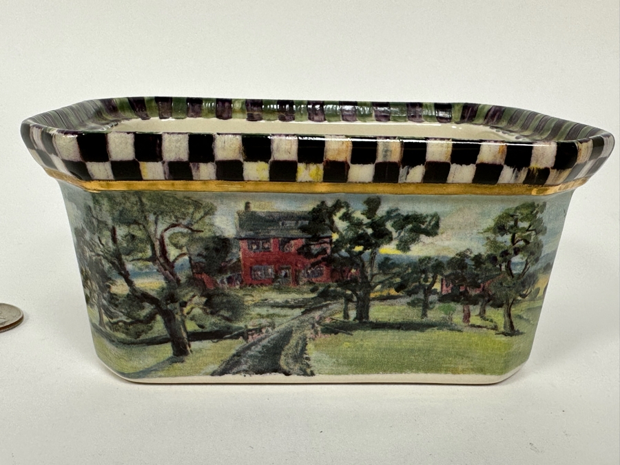 New MacKenzie-Childs Victoria And Richard Signed MacLachlan Bowl Pan 5W X 4D X 2.5H Retails $150 [Photo 7]