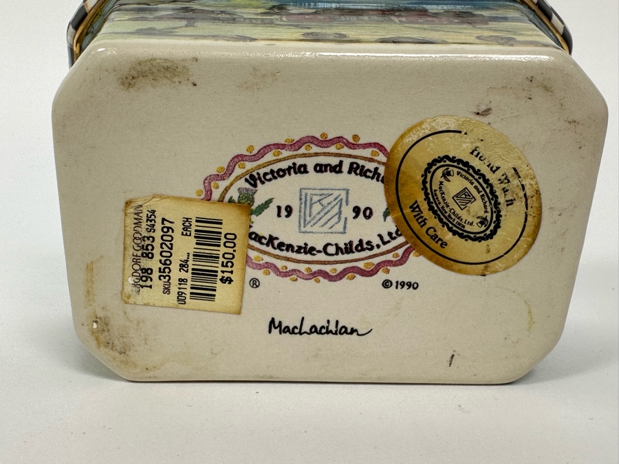 New MacKenzie-Childs Victoria And Richard Signed MacLachlan Bowl Pan 5W X 4D X 2.5H Retails $150 [Photo 9]