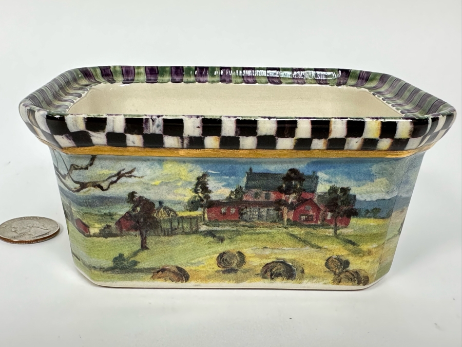 New MacKenzie-Childs Victoria And Richard Signed MacLachlan Bowl Pan 5W X 4D X 2.5H Retails $150 [Photo 2]