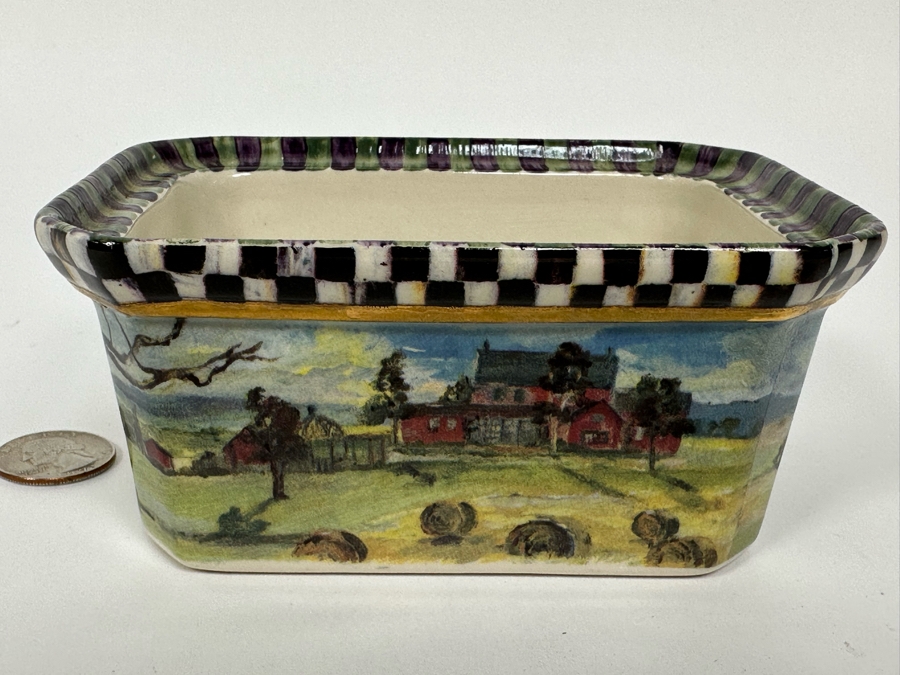 New MacKenzie-Childs Victoria And Richard Signed MacLachlan Bowl Pan 5W X 4D X 2.5H Retails $150 [Photo 3]