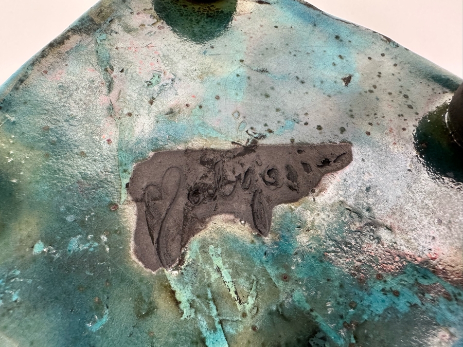 Malgosia Nowakowski Raku Art Pottery Box With Lid 5W X 4.5D X 8H [Photo 13]