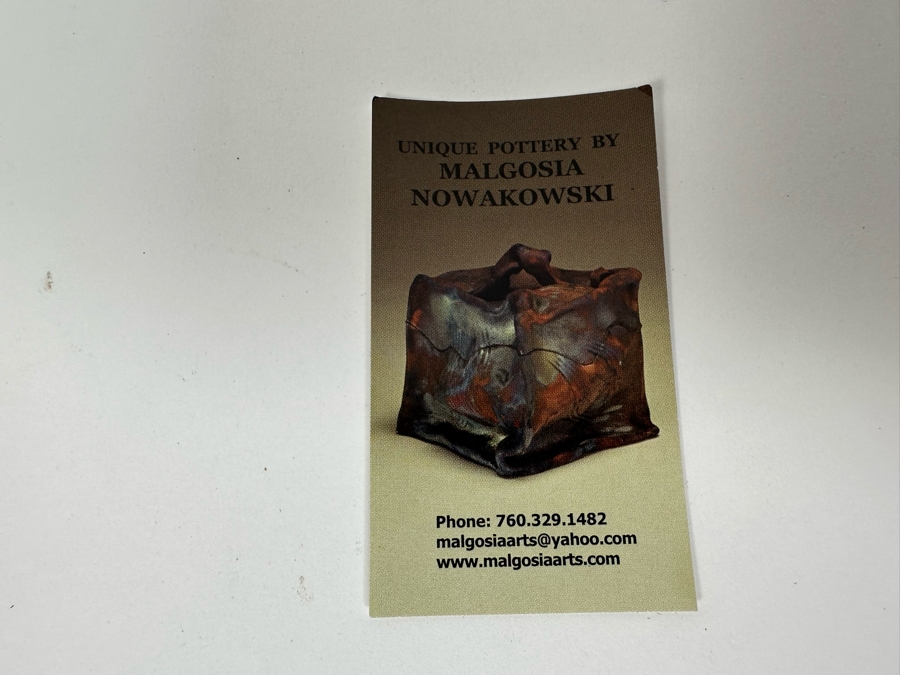 Malgosia Nowakowski Raku Art Pottery Box With Lid 5W X 4.5D X 8H [Photo 25]