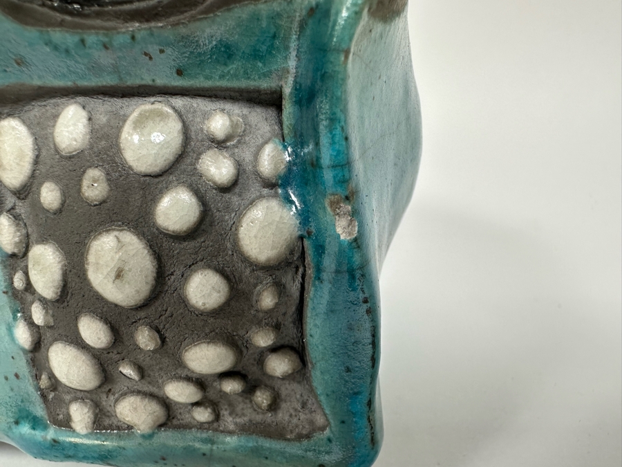 Malgosia Nowakowski Raku Art Pottery Box With Lid 5W X 4.5D X 8H [Photo 9]