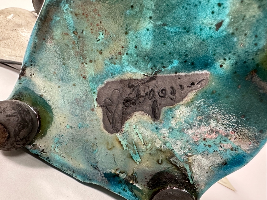 Malgosia Nowakowski Raku Art Pottery Box With Lid 5W X 4.5D X 8H [Photo 24]