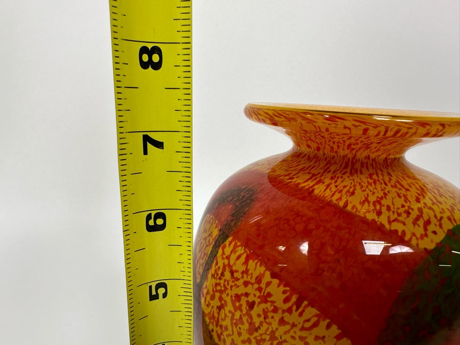 Ioan Nemtoi (b. 1964, Romanian) Art Glass Vase 7.5H [Photo 11]