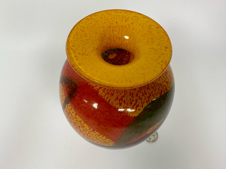 Ioan Nemtoi (b. 1964, Romanian) Art Glass Vase 7.5H [Photo 9]