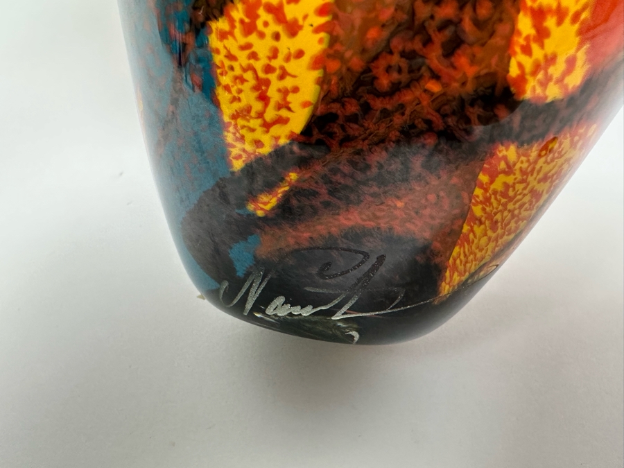 Ioan Nemtoi (b. 1964, Romanian) Art Glass Vase 7.5H [Photo 6]