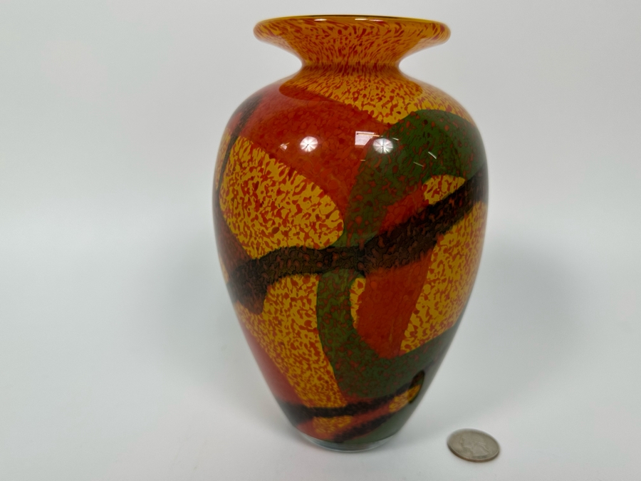 Ioan Nemtoi (b. 1964, Romanian) Art Glass Vase 7.5H [Photo 8]