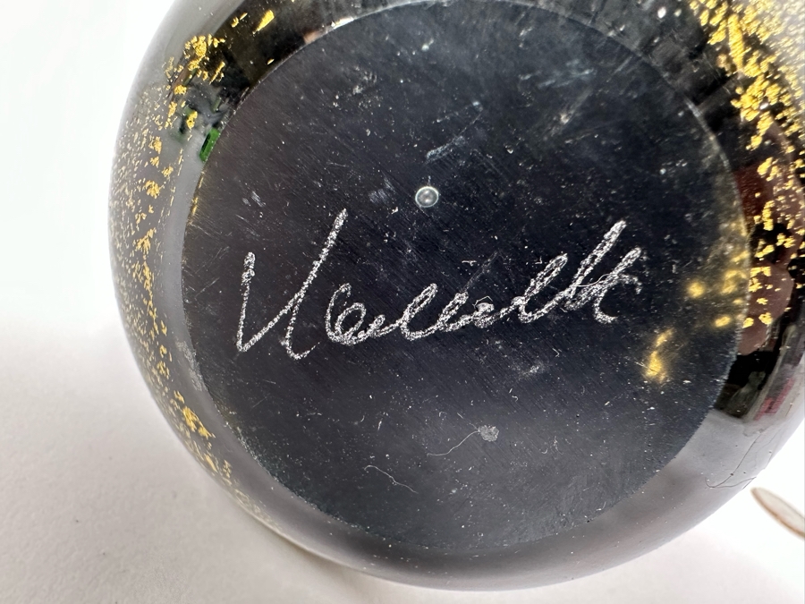 Signed Handmade Valletta Glass Malta Studio Art Glass Vase 9H [Photo 13]