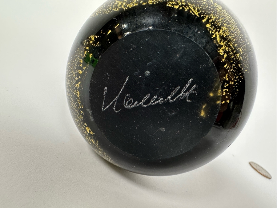 Signed Handmade Valletta Glass Malta Studio Art Glass Vase 9H [Photo 12]