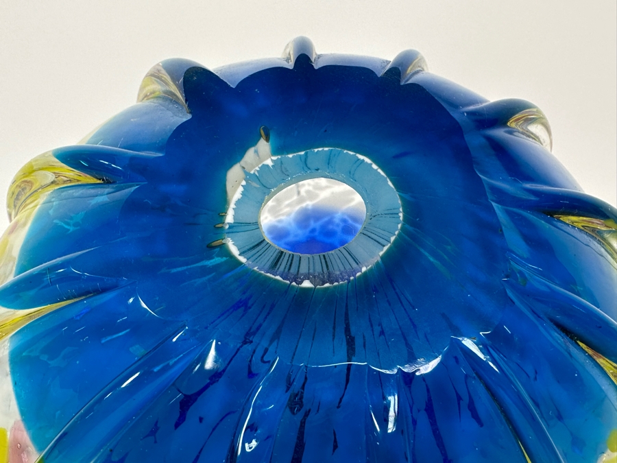 Beautiful Art Glass Mellon Pumpkin Unattributed 7.5W X 7.5H [Photo 13]