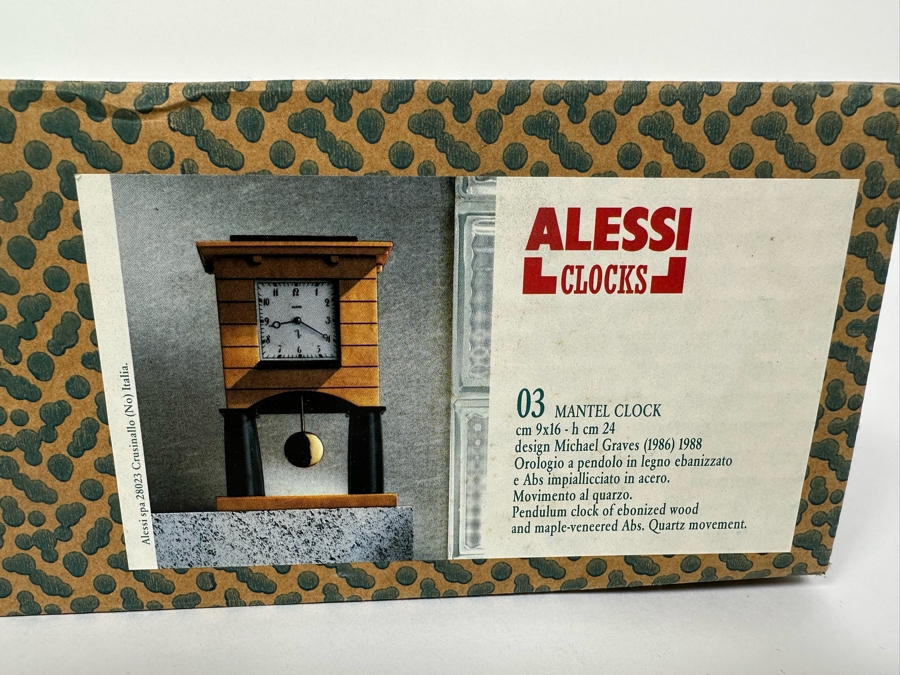 Michael Graves (1934-2015, American) Mantel Clock By Alessi Clocks New In Box [Photo 3]