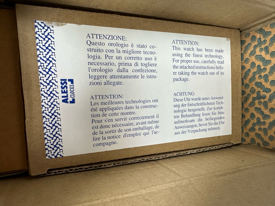 Michael Graves (1934-2015, American) Mantel Clock By Alessi Clocks New In Box [Photo 4]