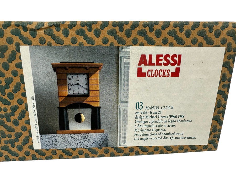 Michael Graves (1934-2015, American) Mantel Clock By Alessi Clocks New In Box [Photo 1]