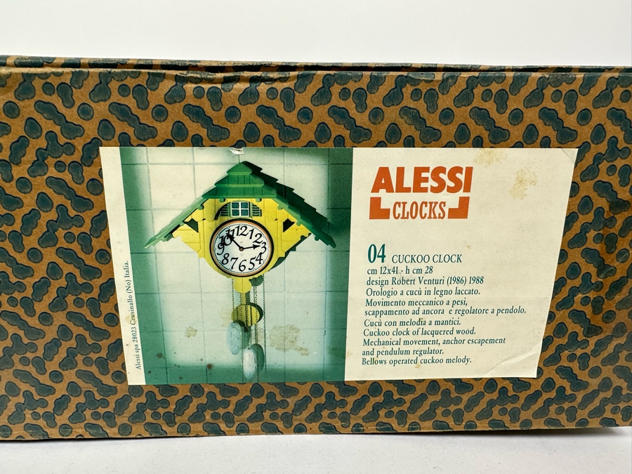 Robert Venturi (1967-2018, American) Cuckoo Clock By Alessi Clocks With Box Appears Never Used [Photo 3]