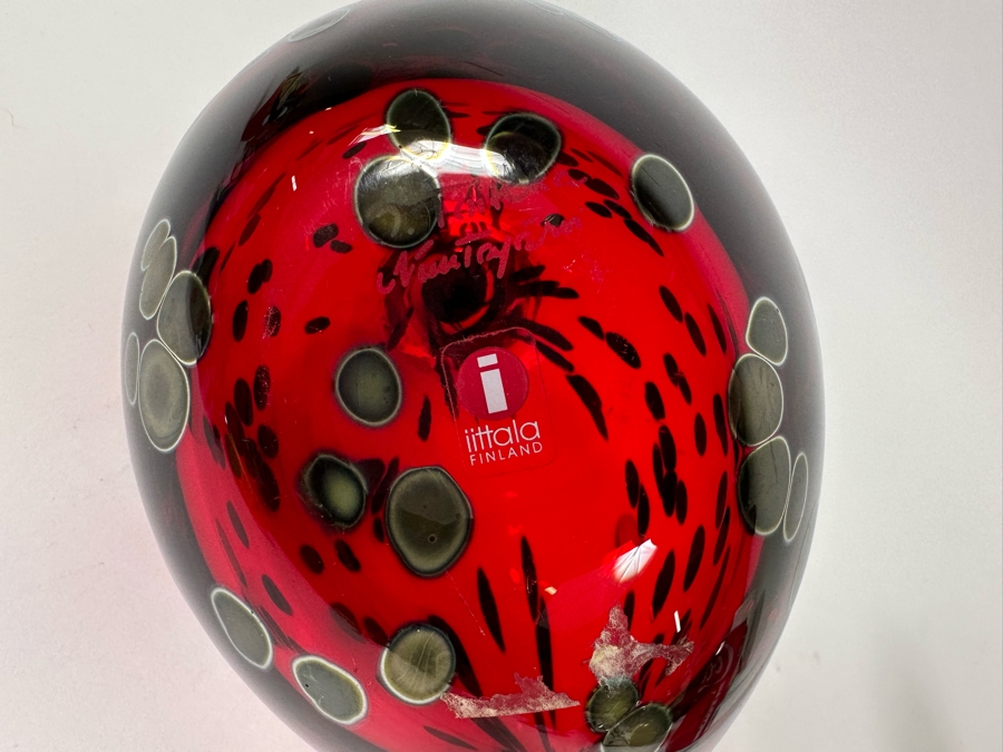 Oiva Toikka (Finland) Art Glass Bird By Iittala 7W X 5H [Photo 9]