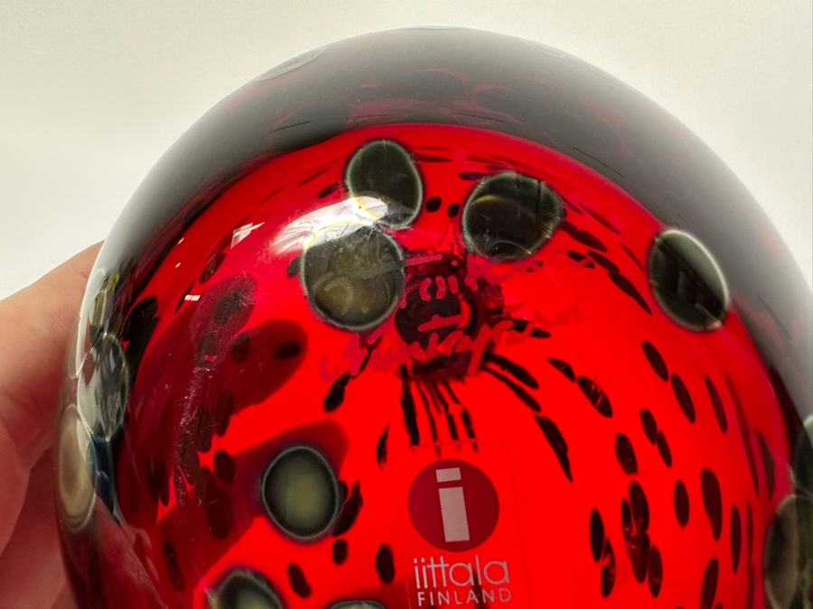 Oiva Toikka (Finland) Art Glass Bird By Iittala 7W X 5H [Photo 10]