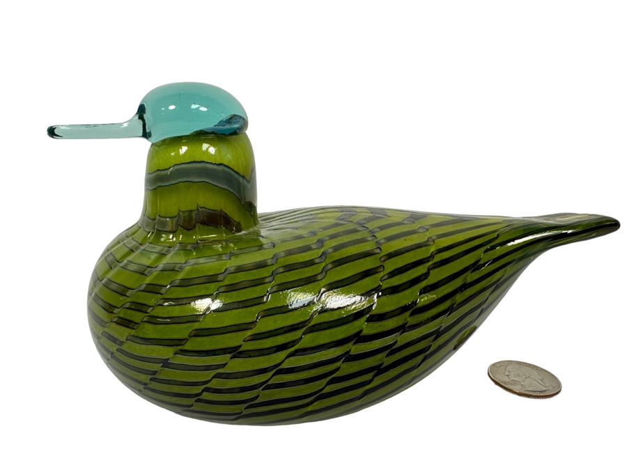 Oiva Toikka (Finland) Art Glass Bird By Iittala 6.5W X 3.5H [Photo 1]