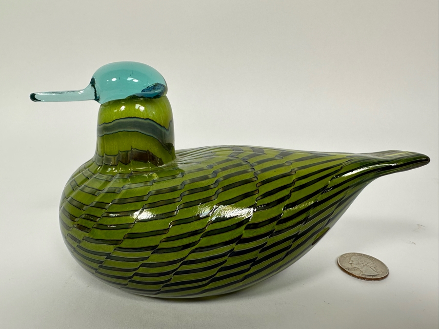 Oiva Toikka (Finland) Art Glass Bird By Iittala 6.5W X 3.5H [Photo 3]
