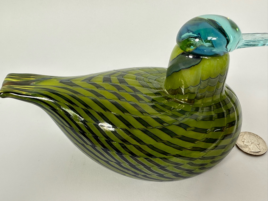 Oiva Toikka (Finland) Art Glass Bird By Iittala 6.5W X 3.5H [Photo 7]