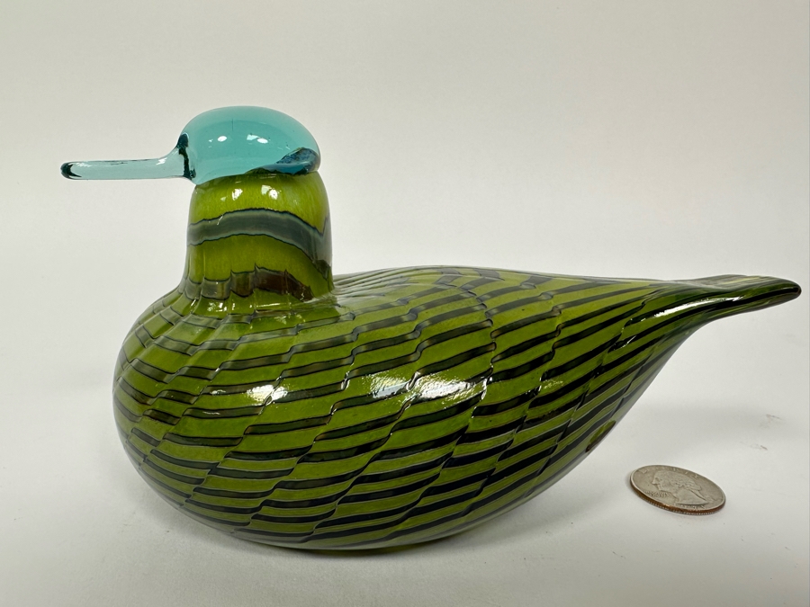 Oiva Toikka (Finland) Art Glass Bird By Iittala 6.5W X 3.5H [Photo 2]