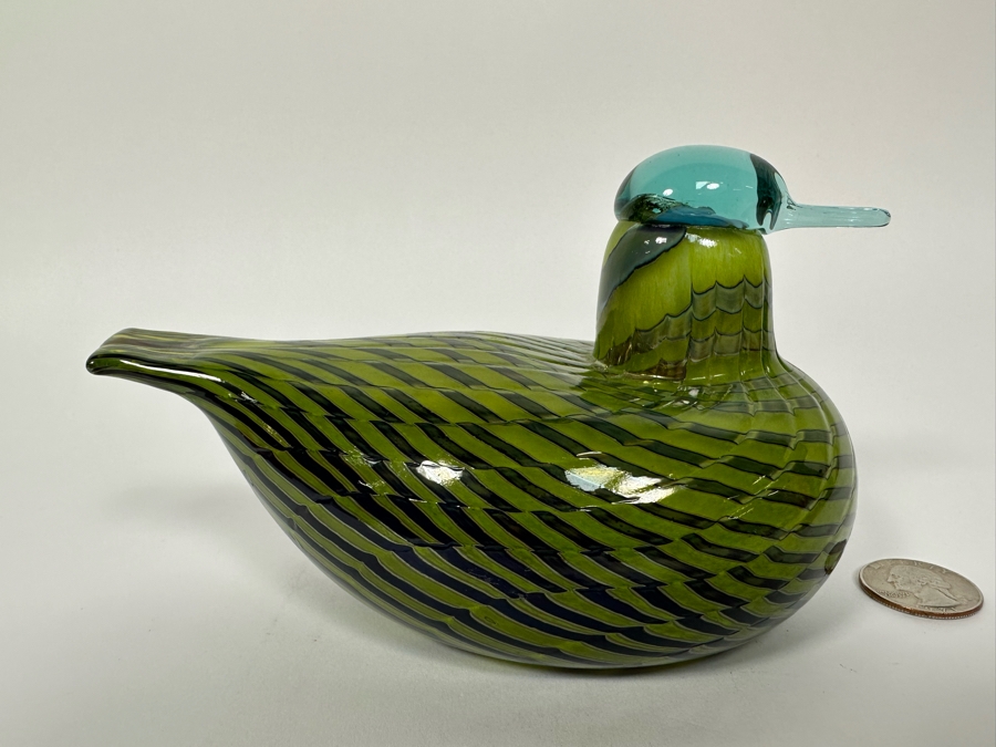 Oiva Toikka (Finland) Art Glass Bird By Iittala 6.5W X 3.5H [Photo 6]