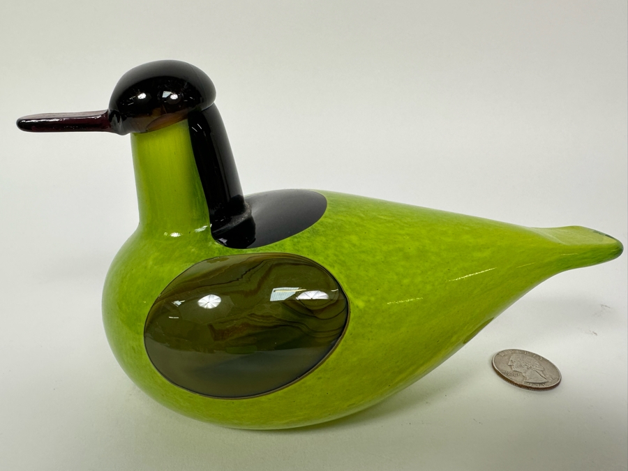 Oiva Toikka (Finland) Art Glass Bird By Iittala 7.5W X 4H [Photo 3]