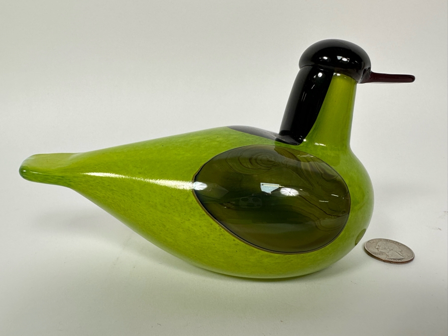 Oiva Toikka (Finland) Art Glass Bird By Iittala 7.5W X 4H [Photo 5]