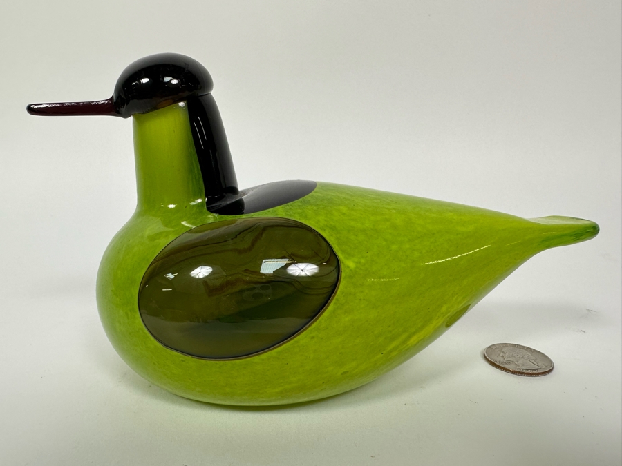 Oiva Toikka (Finland) Art Glass Bird By Iittala 7.5W X 4H [Photo 2]
