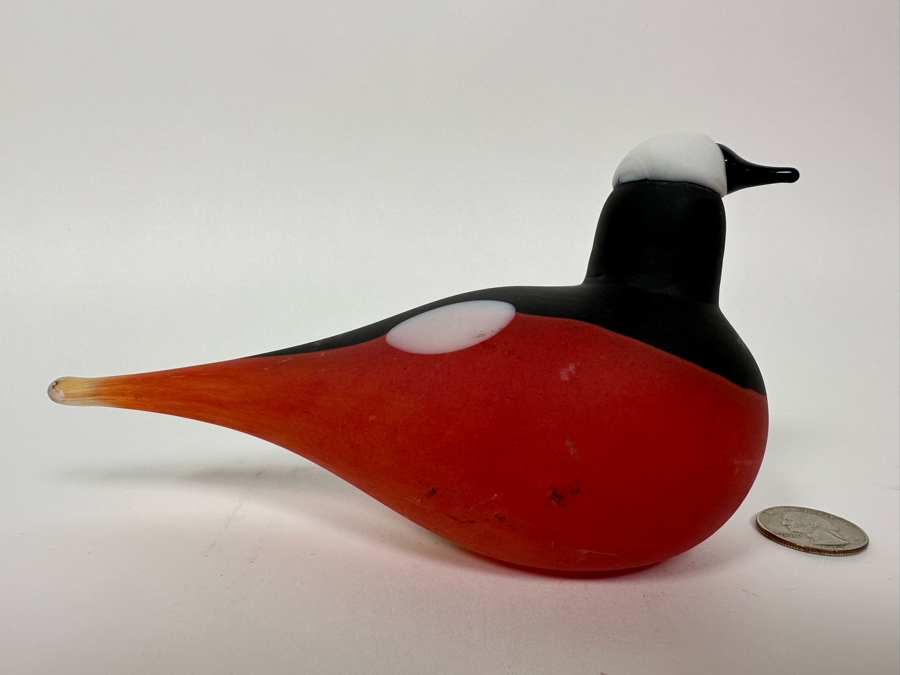 Oiva Toikka (Finland) Art Glass Bird By Iittala 6.5W X 3.5H [Photo 5]