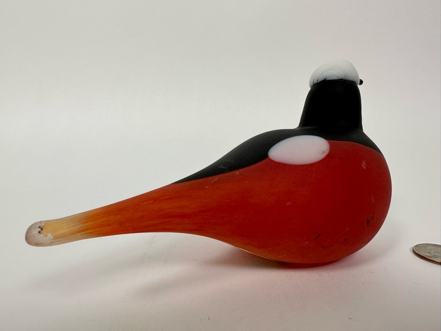 Oiva Toikka (Finland) Art Glass Bird By Iittala 6.5W X 3.5H [Photo 6]