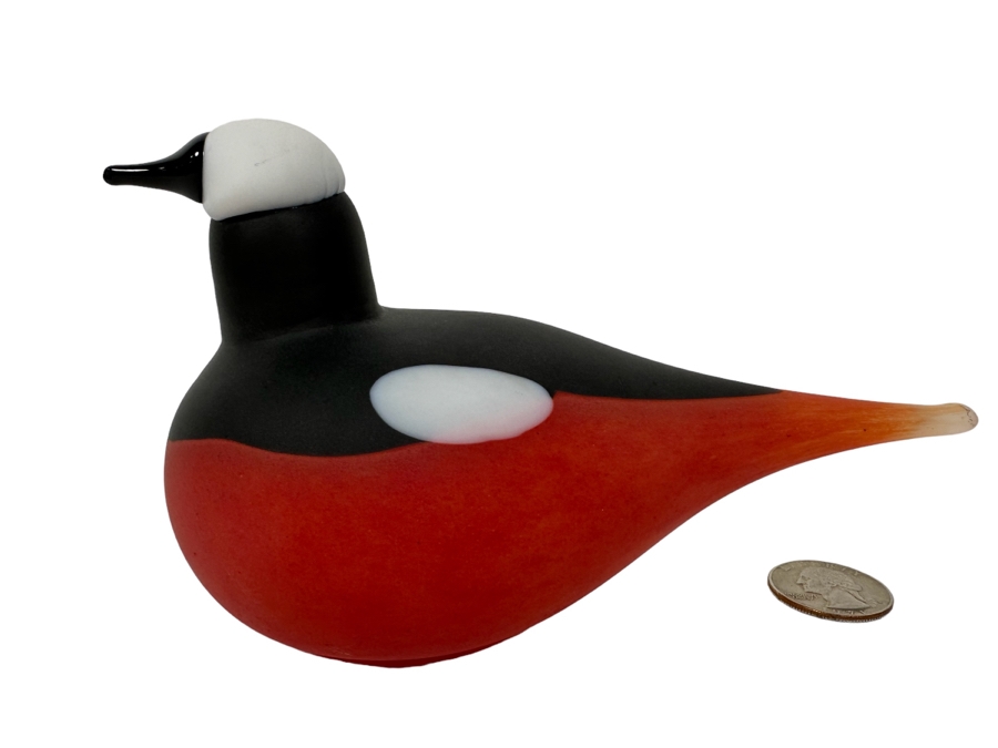 Oiva Toikka (Finland) Art Glass Bird By Iittala 6.5W X 3.5H [Photo 1]