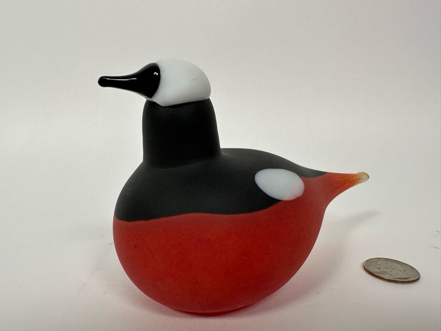 Oiva Toikka (Finland) Art Glass Bird By Iittala 6.5W X 3.5H [Photo 4]