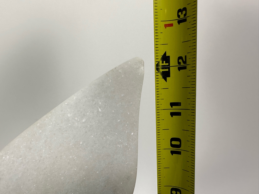 Nancy Diefenbach Original Carved White Vermont Marble Bird Sculpture Titled 'Soaring On Wings' 1997 12H [Photo 12]