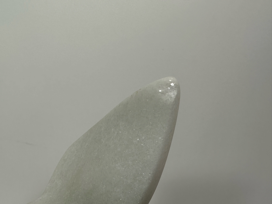 Nancy Diefenbach Original Carved White Vermont Marble Bird Sculpture Titled 'Soaring On Wings' 1997 12H [Photo 5]