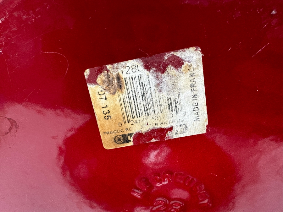 New Le Creuset Red Enameled Cast Iron Pot With Lid France 14W X 6H [Photo 9]