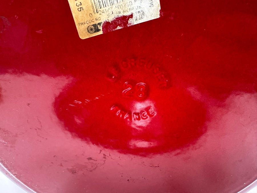 New Le Creuset Red Enameled Cast Iron Pot With Lid France 14W X 6H [Photo 10]