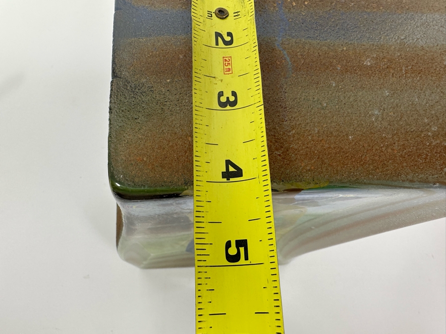 Stephanie Trenchard Sand Cast Glass Sculptures With Hovering Hand Sculpted Figures Of 1) Woman, 2) House, 3) The Sun / Popelka Trenchard Glass / 3 Glass Sculptures Stack To Form Totem - Very Heavy Retails $4,200 [Photo 53]