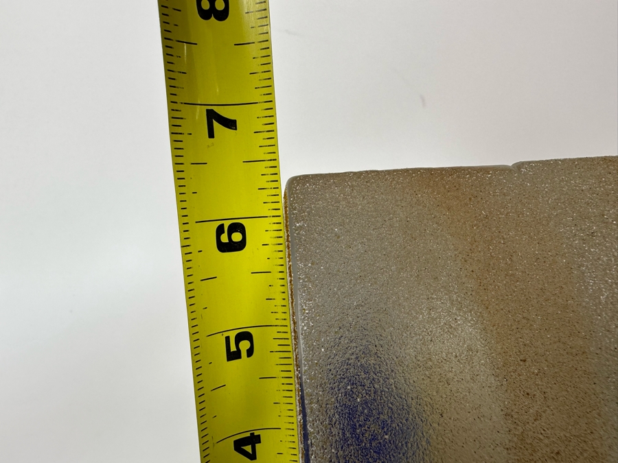 Stephanie Trenchard Sand Cast Glass Sculptures With Hovering Hand Sculpted Figures Of 1) Woman, 2) House, 3) The Sun / Popelka Trenchard Glass / 3 Glass Sculptures Stack To Form Totem - Very Heavy Retails $4,200 [Photo 35]