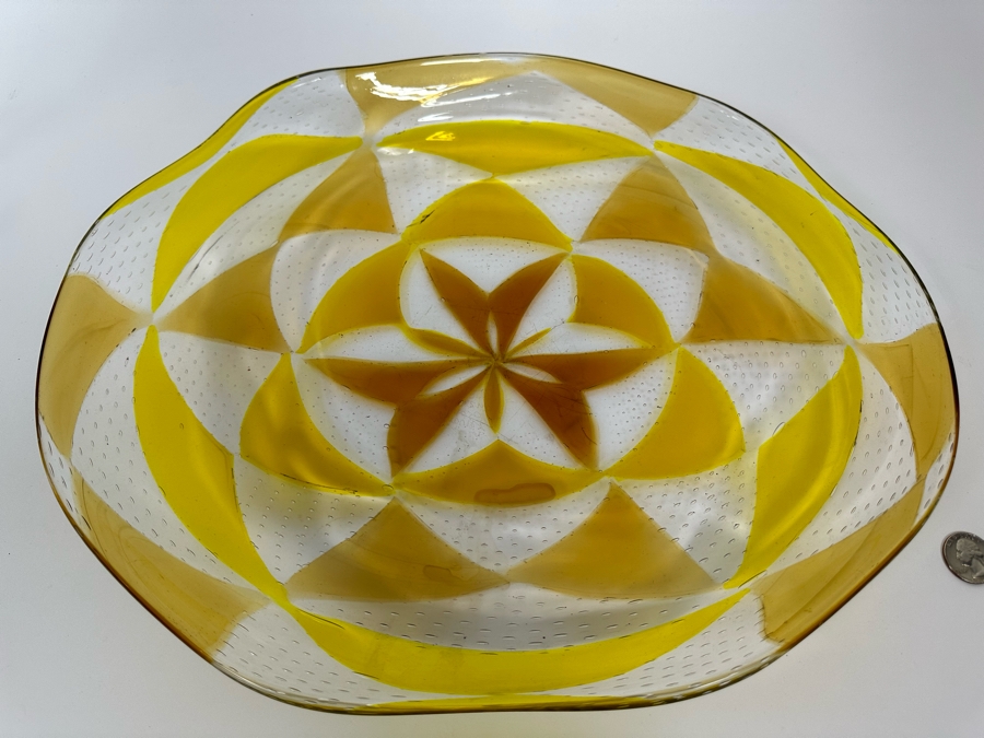 Murano Glass Platter By Barovier & Toso 16.5W X 14D X 2.5H [Photo 3]