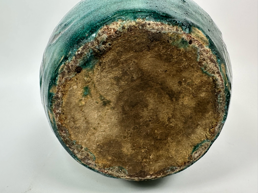 Antique Chinese Glazed Ceramic Bird Jar Pottery Circa 1850 8W X 11.5H [Photo 10]