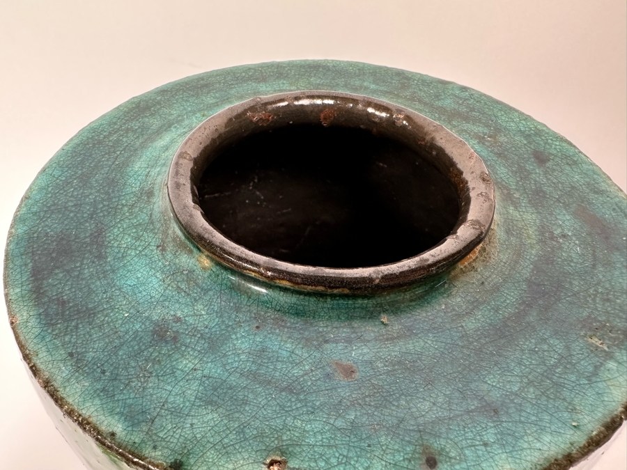 Antique Chinese Glazed Ceramic Bird Jar Pottery Circa 1850 10.5H [Photo 13]